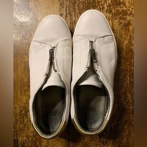 Off-white zip front Emma leather sneakers - Euro 38.5 (women)